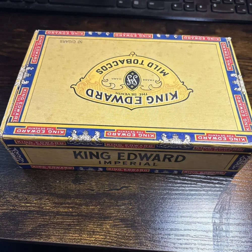 Vintage King Edward The Seventh Mild Tobacco 50 Cigars Empty Box